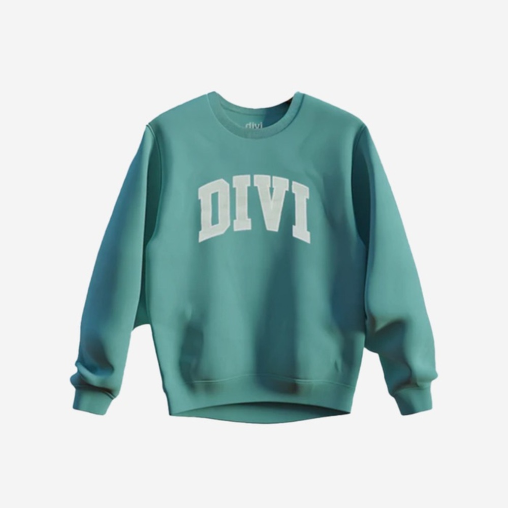DIVI Women’s‎ Sweatshirt Teal Green Soft & Preshrunk Sz Small